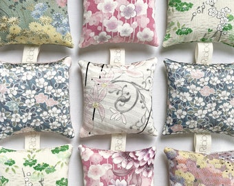 Silk Lavender Sachets Bags in Japanese kimono Silk Fabric Floral Patterns - You choose!