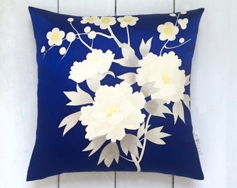 Unique & luxury vintage kimono cushions Blue star pillow | Etsy