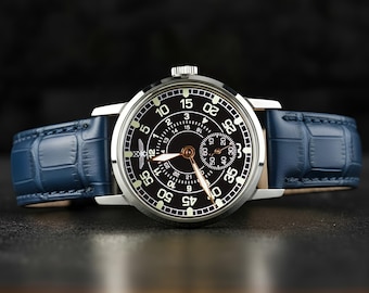 Rare Vintage ZIM (ЗИМ) - "Naslediya" (Heritage) 1980s Handmade Men’s Wrist Watch, Personalized Gift For Men / Husband / Dad