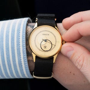 Raketa Kopernik (Copernicus) 1990s. Beige Dial - 40mm. Unique Gift watch for men, Mechanical Watch. Gift for boyfriend. Engraved watch.