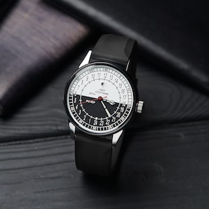 24 -Hour SPUTNIK 1957 &quot;Day and Evening&quot; 44-mm - Mechanical Vintage Men&#39;s Wrist Watch. Unique gift for him