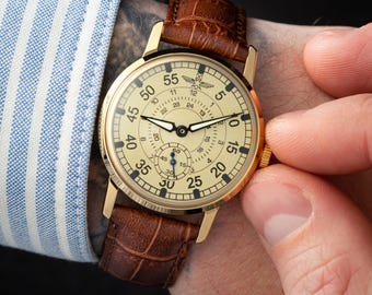 Orologio da uomo personalizzato 3IM Aviation - Stile moderno ispirato al design del quadrante degli anni '80, orologio da polso da pilota, orologio inciso, regalo per lui