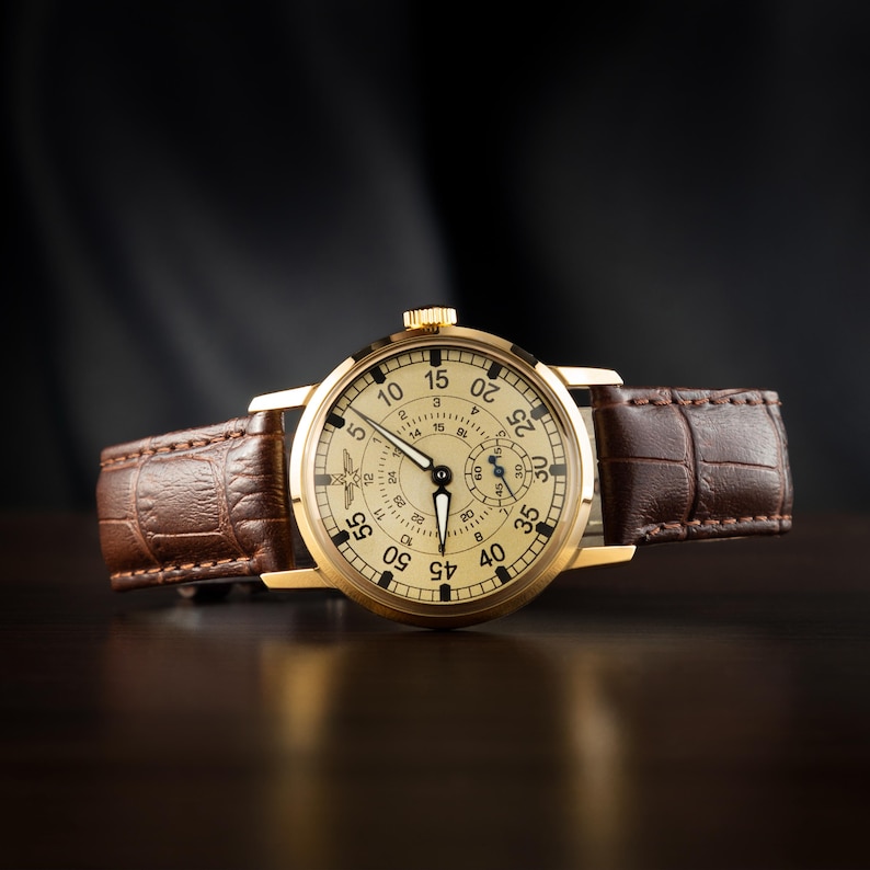 Reloj personalizado 3IM Aviation para hombre: estilo moderno inspirado en el diseño de la esfera de los años 80, reloj de pulsera de piloto, reloj grabado, regalo para él imagen 4