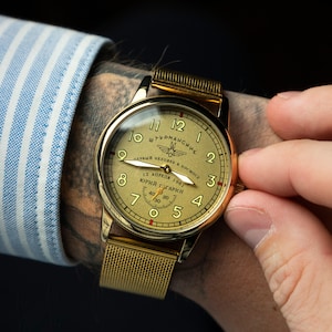 Shturmanskie watch - Juri Gagarin 1980s, Vintage wrist watch, Rare Collectible. Gift for boyfriend, Military watch for men