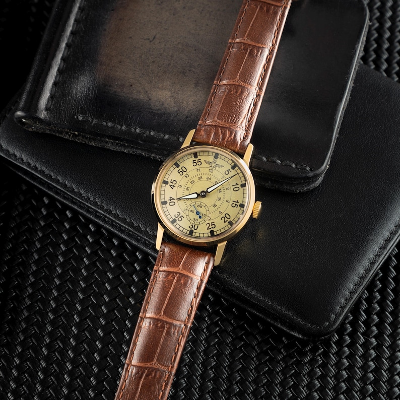Reloj personalizado 3IM Aviation para hombre: estilo moderno inspirado en el diseño de la esfera de los años 80, reloj de pulsera de piloto, reloj grabado, regalo para él imagen 2