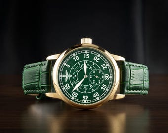 ZIM POBEDA &quot;Aviation&quot; 1990s. Vintage Wrist Watch for Pilot&#39;s. Unique gift for men, Aviation watch, Perfect Gift Idea for Men (Personalized)