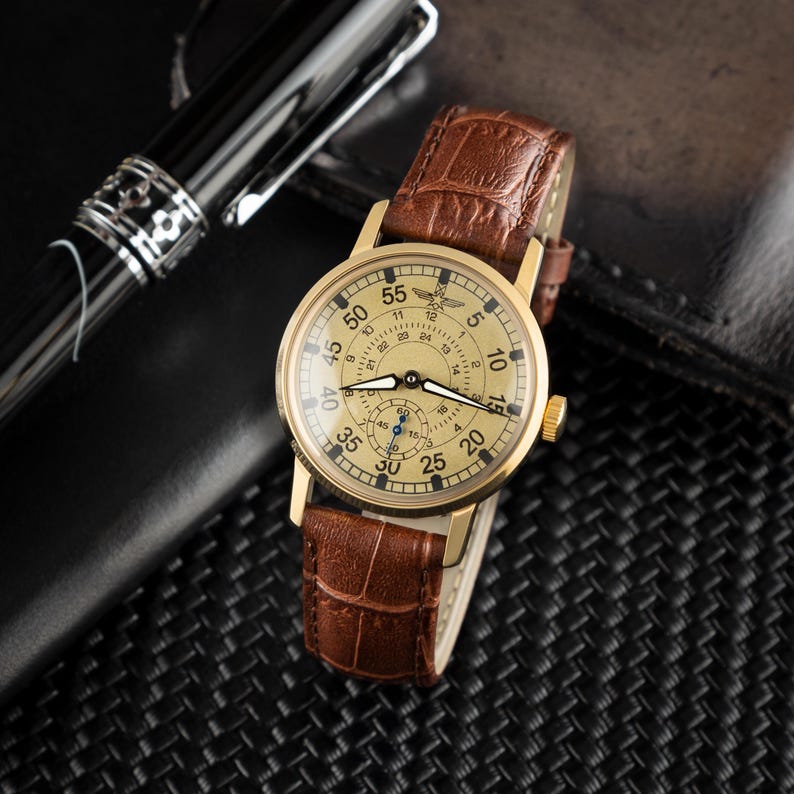 Reloj personalizado 3IM Aviation para hombre: estilo moderno inspirado en el diseño de la esfera de los años 80, reloj de pulsera de piloto, reloj grabado, regalo para él imagen 3
