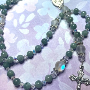 Jade beaded rosary