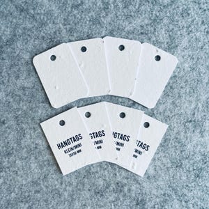 Etichette regalo in carta con semi - MINI - Etichette piantabili per regali, feste e matrimoni (set da 32)