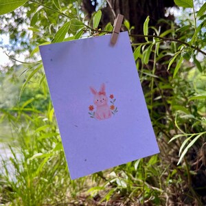 Samenpapier-Grußkarte ohne Text – handgemacht & pflanzbar – nachhaltig aus Wien