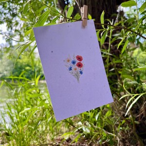 Tarjeta de felicitación de papel con semillas sin texto, hecha a mano y plantable, sostenible, de Viena.