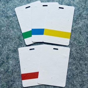 Distintivi con nome piantabili – Etichette per eventi in carta con semi e spago – Distintivi con nome ecologici (set da 8)