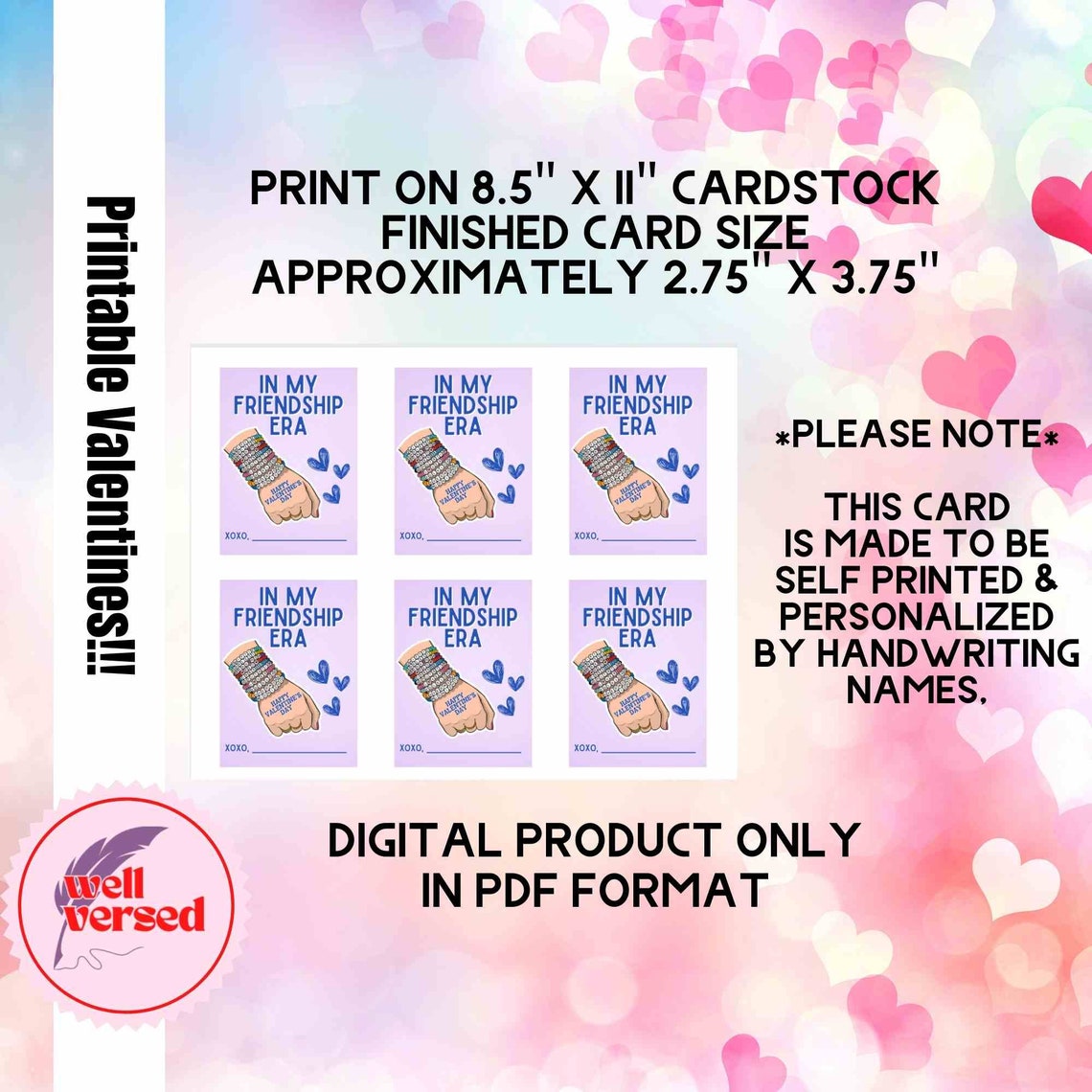 Printable Valentine Cards Taylor Swift Valentine Print At Home Valentine Class Valentine Pdf