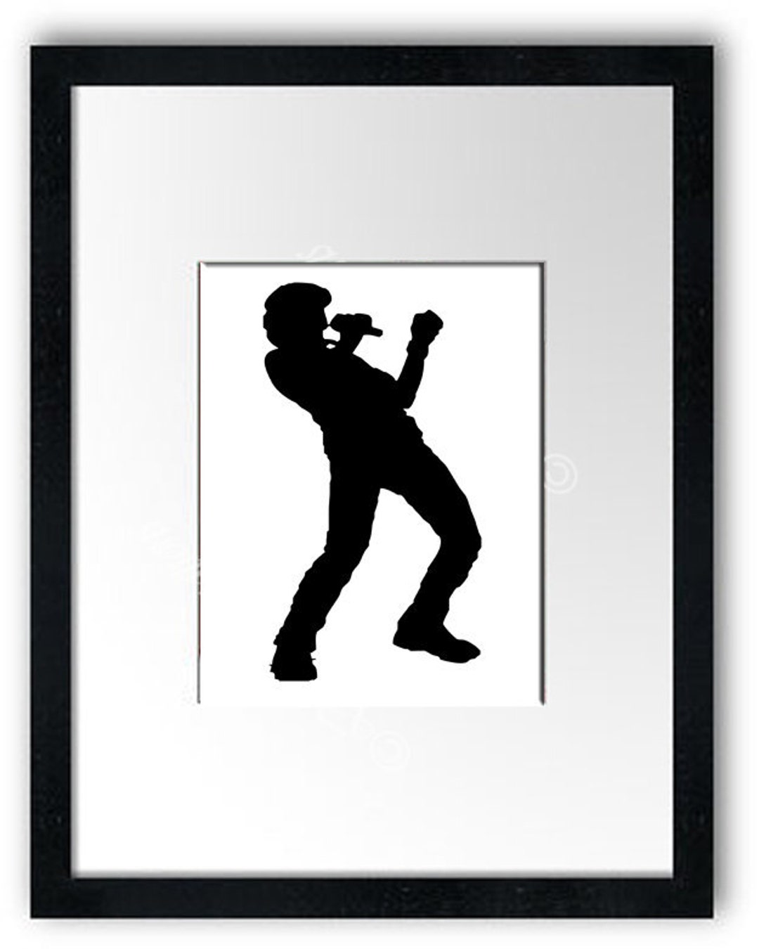 Rocker Silhouette Print No. 14, Modern Wall Art, Wall Art Print, Rock