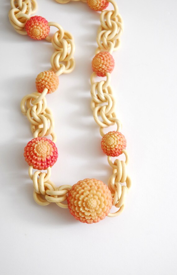 1930s Long Celluloid Link Necklace - image 6