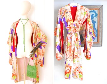 1930s Stunning Floral Silk Kimono