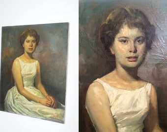 Lajos Markos Portrait / 1960 / Appraised oil painting