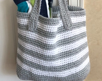 Crocheted large tote bag