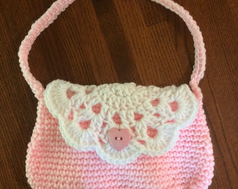 Little girls crocheted purse Child’s handbag. Small purse