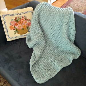 Crocheted bulky blanket