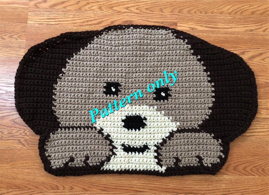 Dog Rug Pattern Pattern for Puppy Shaped Blanket or Rug - Etsy
