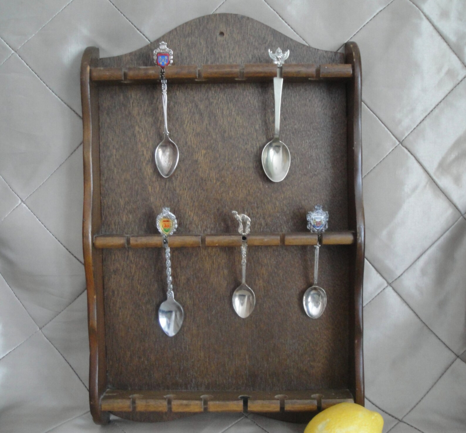 Solid Wood Spoon Rack Holds 18 Souvenir Spoons on 3 Tiers Etsy