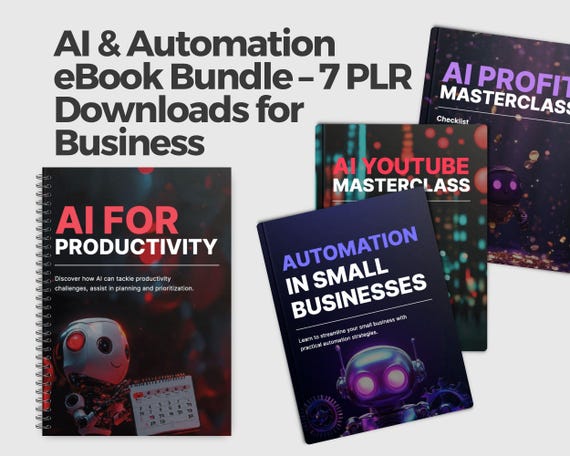 AI Business Automation PLR eBook Bundle | Digital Downloads