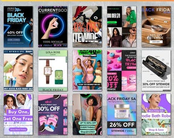 Black Friday Canva Templates | Editable Social Media, BFCM Marketing Kit