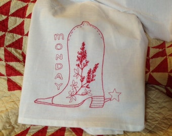 Cowboy Boots Embroidery Pattern