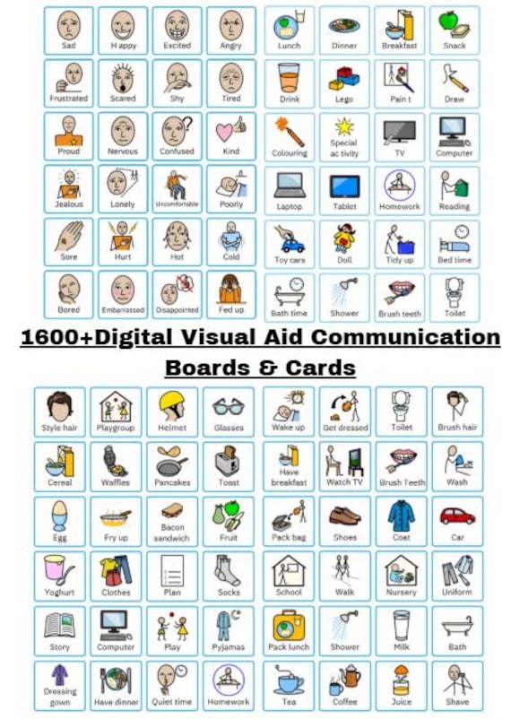 THE BIG 1600+ PECs Communication Cards Collection: Autism Visual Aid, Planners (Digital Download)