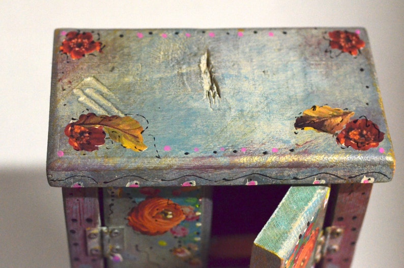 Madera pie gabinete mexicano Cottage Chic boho | Etsy