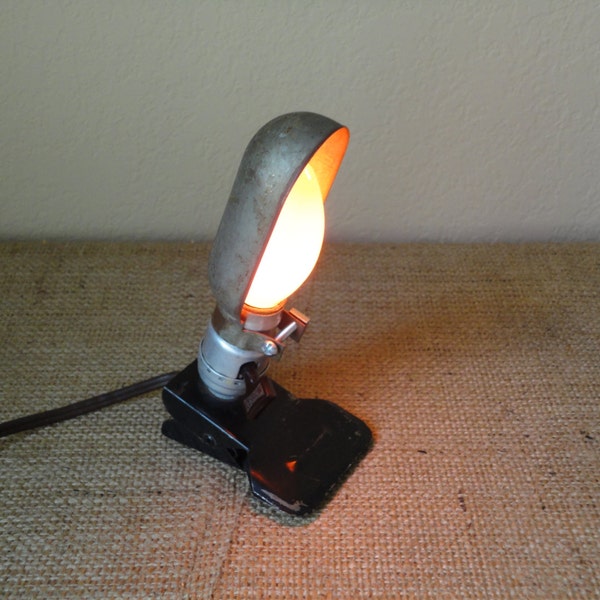 Petite Clamp Light - Leviton - Orange - Black - Lighting - Industrial - Reading - Portable Light