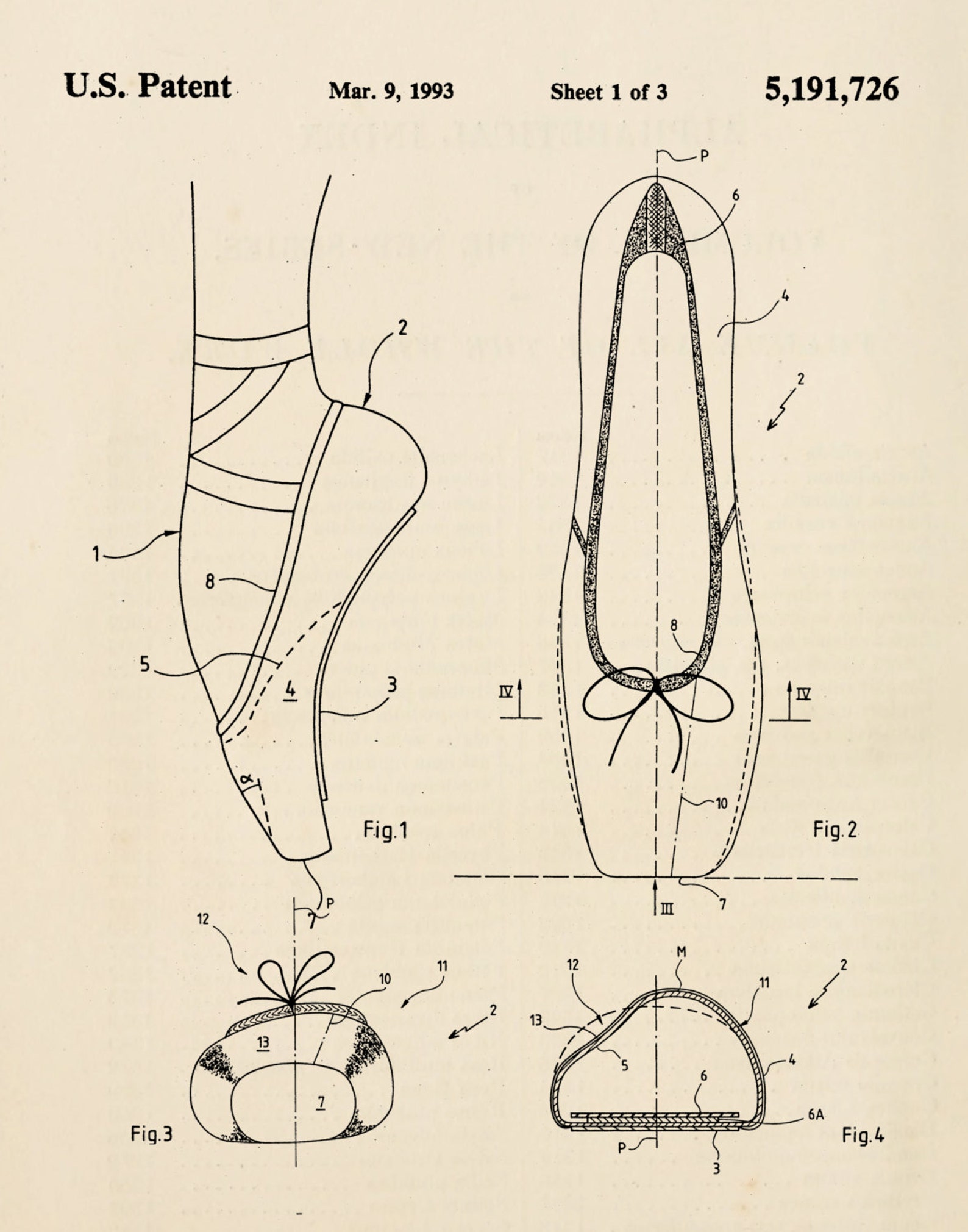 ballerina shoe ballet flat pointe shoe patent print 2