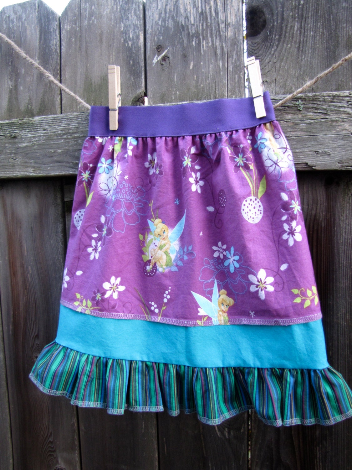 OOAK Tinkerbell Elastic Waist Skirt Size 5/ 6 | Etsy