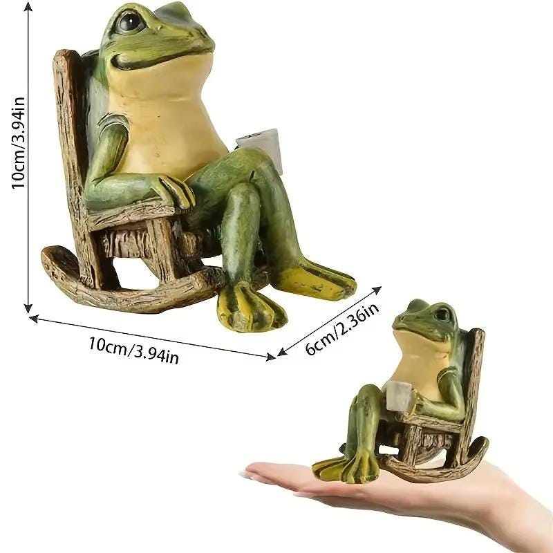 Solar Lantern Lawn Ornament Solar Powered Garden Frog Outdoor Frog