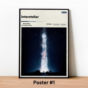 Interstellar Poster, High Quality Print, Modern Movie Poster, Minimal Movie Wall Art, Modern Room Decorative Arts, Cult Movie Decor