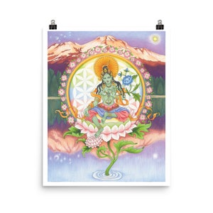 Green Tara  |  Goddess Art  |  Goddess Tara  |  Tibetan Goddess  |  Mt Shasta Goddess Temple