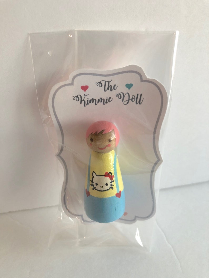 The Kimmie Wooden Peg Doll for Dollhouse