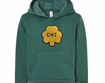 Kids Chicago St. Patrick's Day Irish Shamrock Hooded Sweatshirt