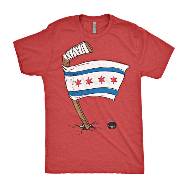 Chicago Blackhawks Chicago Flag T-Shirt