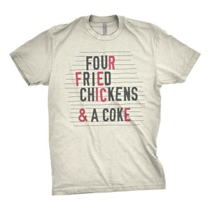 Camiseta de los Blues Brothers "Cuatro pollos fritos y una Coca-Cola"