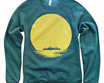 View From Michigan Chicago Skyline Crewneck Sweatshirt