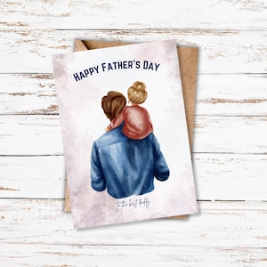 Primo regalo per il papà da parte della sua bambina - Biglietto di auguri per il neo-papà