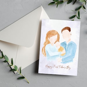 Primo biglietto d'auguri per la festa del papà per il marito - Biglietto d'auguri per neo-papà