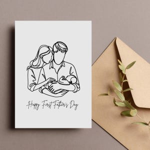 Primo biglietto d'auguri per la festa del papà per il marito - Biglietto d'auguri per neo-papà