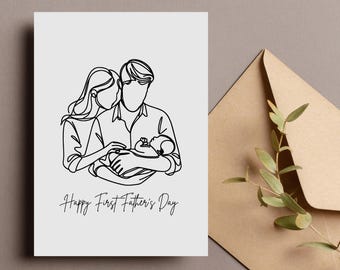 First Father&#39;s Day Card for Husband - New Dad Card