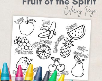 Fruit of the Spirit Printable Coloring Page for Kids