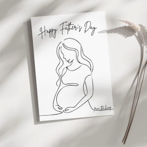 Regalo per la festa del papà dal pancione / Primo biglietto d'auguri per la festa del papà per il marito