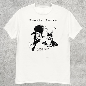 Donnie Darko Film T-Shirt | Donnie & Frank das Häschen-Grafik-T-Shirt | Kultfilm Fan Merch | Film-Liebhaber-Geschenk