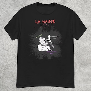 La Haine T-Shirt | Vinz Graphic Tee | 90s French Cult Film Shirt | Jusqu’ici Tout Va Bien Quote Streetwear